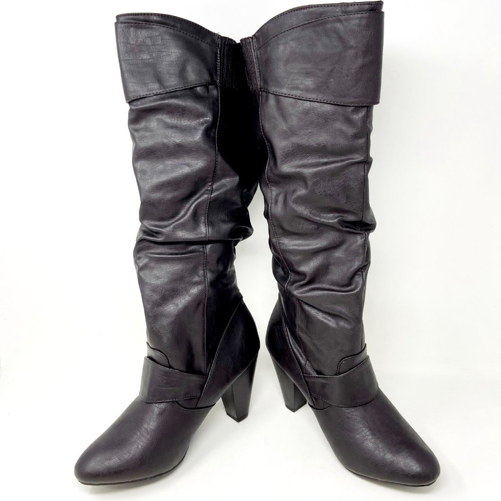 Rampage Dark Brown Knee High Boots - Picture 3 of 5